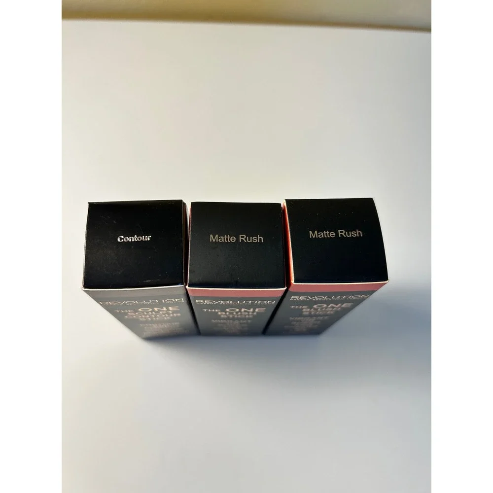Revolution The One Blush & Contour Stick Set - Matte Rush, Contour‎ New Set of 3